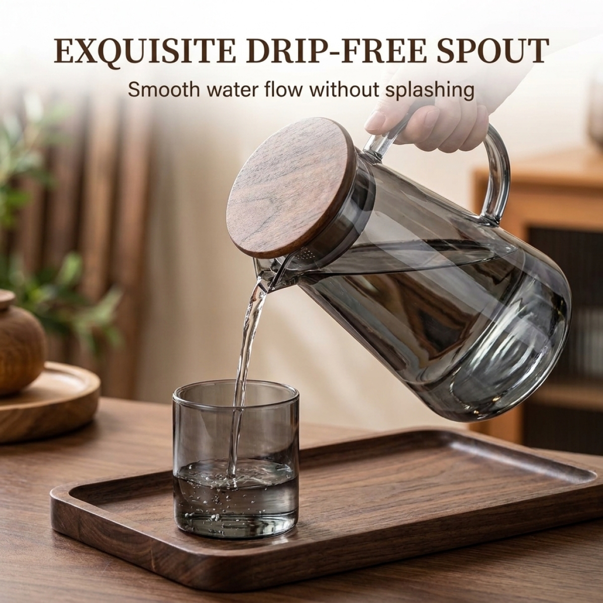 Bean Hopper Lid - Heat Resistant Glass Pitcher with Lid,High