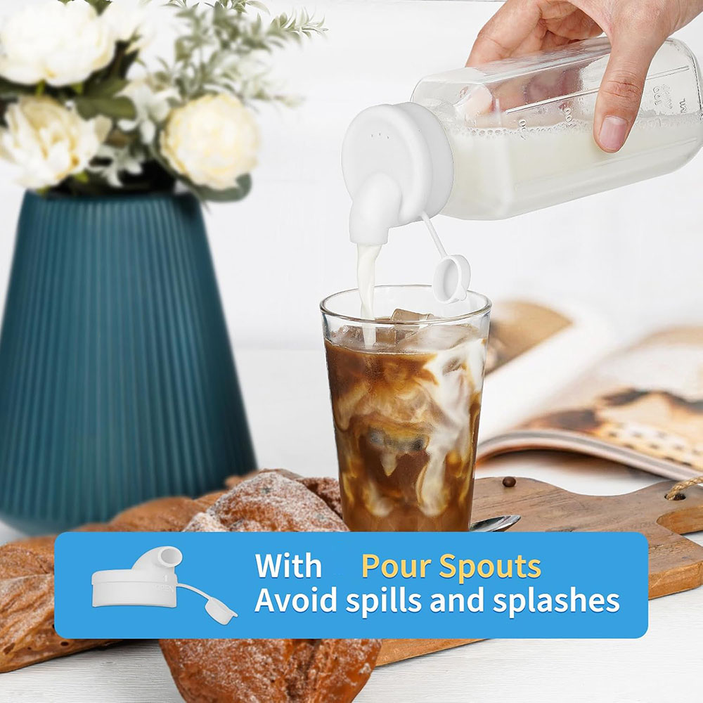 Glass Juice Bottles with Lids, - Bean Hopper Lid 评论和价格