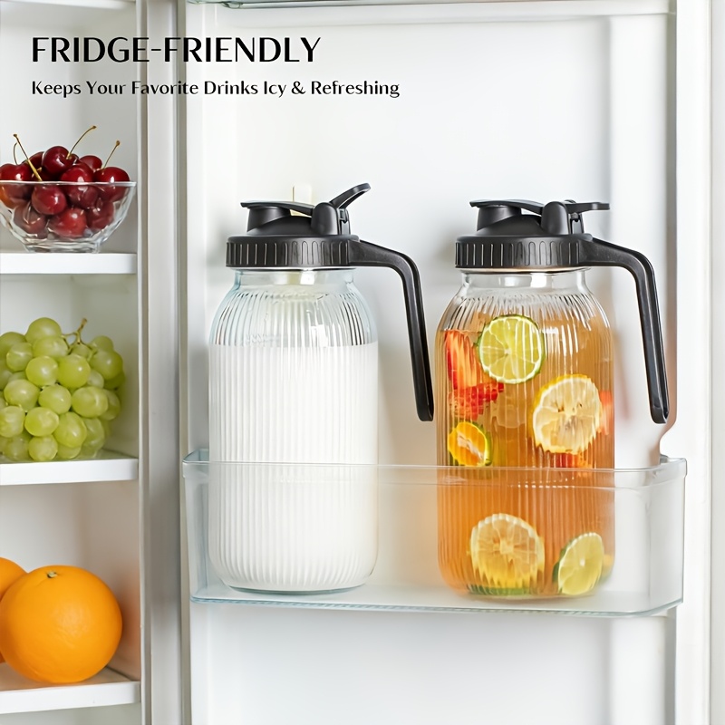 2PCS Glass Mason Jar Pitcher L - Bean Hopper Lid 评论和价格